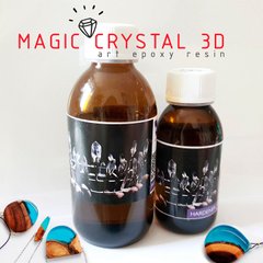 Magic Crystal 3D смола епоксидна прозора. Для декору і прикрас. Уп. 160 г. Зразок (компл. А+В)