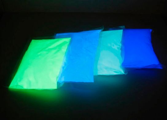 Люминофор бесцветный\зеленое свечение.  Уп. 10 г. Светящийся в темноте пигмент