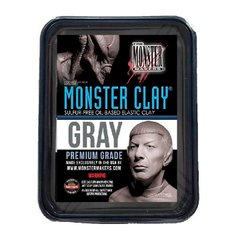 Monster Clay, 2,27 кг. Medium, середня, сірий (Вир-во США) професійна легкоплавка полімерна маса