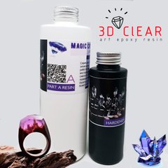 Magic Crystal 3D Clear смола епоксидна. Уп. 650 г прозора. Для декору і прикрас (компл. А+В)