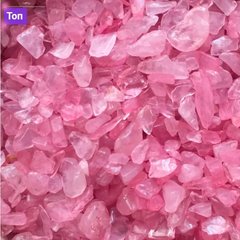 Рожевий кварц, різних відтінків рожевого, середня фракція, 3-5 мм, 30 г камінь натуральний