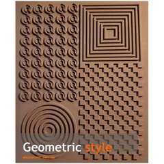 Текстурный коврик Стиль Геометрия "Geometric Style", силиконовый штамп для полимерной глины, полимерных масс с глубокой текстурой
