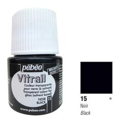 Краска витражная Пебео Pebeo (Франция) 45 мл, прозрачная, черный 15