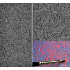 Текстурний килимок "Mehndi Paisley" Мехенді Пейслі, силіконовий штамп для полімерної глини, полімерних мас з тонкою текстурою