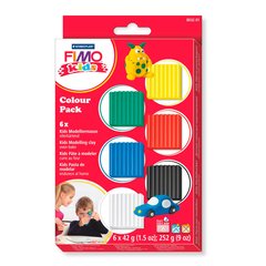 Набор полимерной глины FIMO Kids для детей Фимо, Классический, 6 шт.*42 г