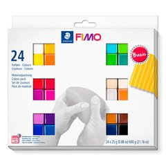 Набір полімерної глини для ліплення Фімо Fimo Basic 24 шт. по 25г